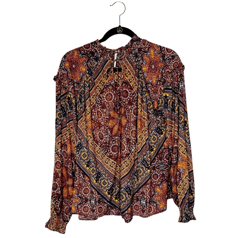 Free People Little Runaway Medallion Print Top Size M View 2